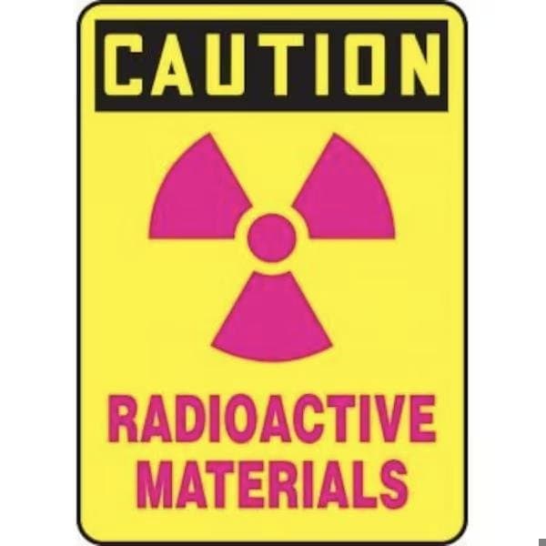 Accuform OSHA CAUTION SAFETY SIGN RADIOACTIVE MRAD626VA - main